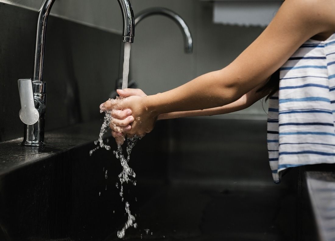 Girl Washing Her Hands