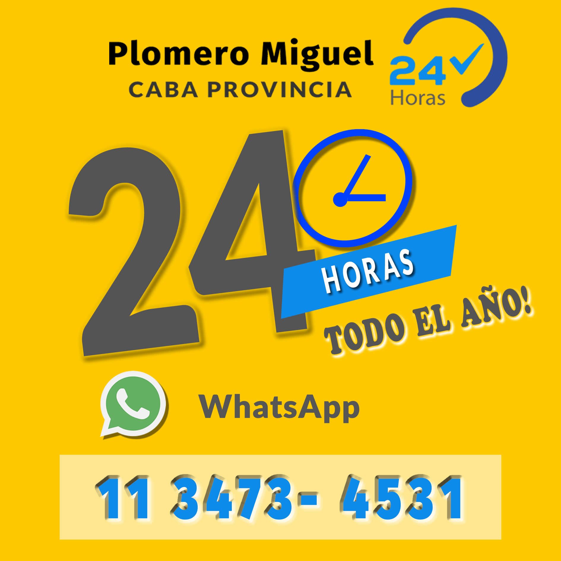 Plomero Miguel 24 Horas Cel